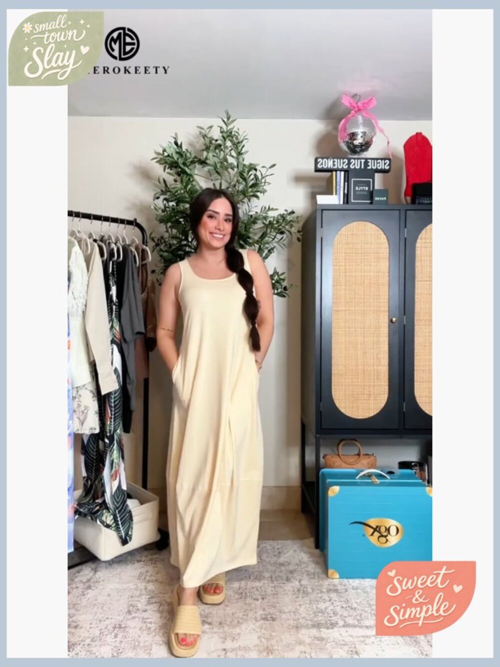 Boho Maxi Sundress Scoop Neck Sleeveless Loose Tank Dress - Picture 7 of 7